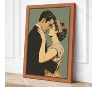Tender Embrace Vintage Canvas Wall Art Print 36x24 Inch (91 x 61 cm)