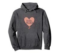 Tender Hearted: I'm Very Vulnerable RN Emotional Art Pullover Hoodie, Adult Unisex, Dark Heather Grey, XL