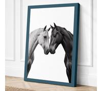 Tender Horses Modern Canvas Wall Art Print 30x20 Inch (76 x 51 cm)