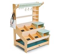 Tender Leaf Toys General Stores Wooden Market Stand - Shopping Roleplay For Children Perfect For Group Play And Nursery Décor