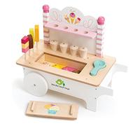 Tender Leaf Toys Ice Cream Cart - 15 piece Wooden Pretend Food Play Set