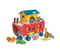 Tender Leaf Toys Noah's Shape Sorter Ark - Wooden Animal Shape Sorting Game