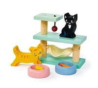 Tender Leaf Toys Pet Cats Set - Wooden Dolls House Cat Accessories