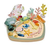 Tender Leaf Toys - Wooden Open Ended Montissori Sorting Tray For Kids (Rock Pool, one size)