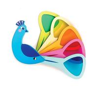 Tender Leaf Toys Wooden Rainbow Bird - child educational colour development (Rainbow Peacock)