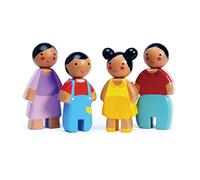 Tender Leaf Toys Wooden Sunny Doll Family For Dolls House With Mum, Dad, and Two Children - Inspire Imaginative Play for 3+