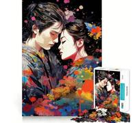 Tender Love Teenager Jigsaw Puzzles 1000 Pieces Memory Boost Home Activity Pattern Assembly Perfect Present (38x26cm)