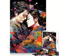 Tender Love Teenager Jigsaw Puzzles 1000 Pieces Memory Boost Home Activity Pattern Assembly Perfect Present (38x26cm)