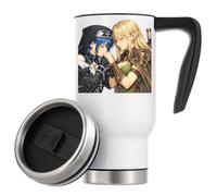 Tender Moment Between Two Warriors Vacuum Insulated Thermal Travel Coffee Mug 480ml White