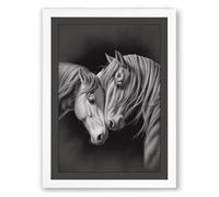 Tender Moments Minimalist Framed Wall Art Print A3 (42×29.7cm) White, Wall Decor for Living Room, Bedroom, Office & Home, Ready to Hang, Art Gift