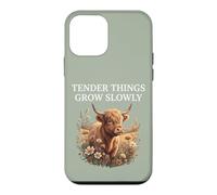 Tender Things Grow Slowly Highland Cow Cottagecore Case for iPhone 12 mini