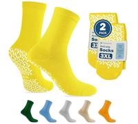 TenderGentle Hospital Socks with Grips - Yellow 3XL Soft, Stretchy, Grippy Socks - Hospitals and Nursing Homes, Yellow, 3XL/4XL