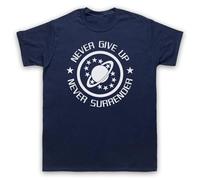 TENDERNESS Galaxy Quest NSEA Never GIVE UP Never Surrender SCI FI Mens & Womens T Shirt Blue Black XXL