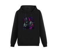 TENDERNESS Top Mens Long-Sleeved Print Hoody Tame Impala Jersey Graphic Casual Cotton Retro Fashion XL Black