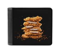 Tendies Chicken Tenders Funny Wallet for Men RFID Blocking Bifold Wallet Soft Billfold with Card Slots Custom Gifts
