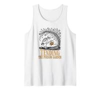 Tending The Poison Garden Funny Skeleton Gardener Goth Art Tank Top
