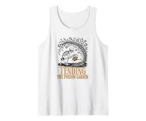 Tending The Poison Garden Funny Skeleton Gardener Goth Art Tank Top