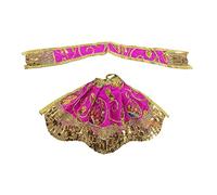 TENDSY MATA Rani Chunri/Patka & Lehanga Dress for Goddess Durga/Lakshmi/Saraswati/Parvati (Devi Dress) (6 No., Pink)
