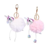 TENDYCOCO 1set Plush Unicorn Key Chain Cute Bag Pendants for Car Keys Soft and Attractive Keychains for Women and Boys and Girls for Unicorn Lovers