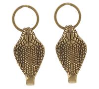 TENDYCOCO 2pcs Copper Snake Keychain Wallet Keychain Snake Key Ring Keychain Hanging Decor Waist Hanging Chains Key Hook Pendant DIY Handcraft Keychain Feng Shui Keychain Snake Statue Brass