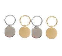 TENDYCOCO 4 Pcs Key Chain Blank Keychains Locket Keychain Decorative Keychain Multi-Function Keychain Blank Keychain for Keys Keychain DIY Supplies Blank Key Ring Car Key Fob Stainless Steel