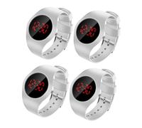 TENDYCOCO 4 Pcs Led Wrist Watch Kid Watches Kids Watches Large Student Watch Ultra Slim Chronograph Watch Exercise Watch Smart Watch Digital Watches for Kids Sport Watch Child White Outdoor