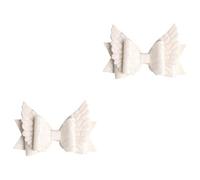 TENDYCOCO 4 Pcs Sequin Headdress Hair Braid for Buns Hair Jewelry for Wings Shape Barrette Eyeshadow Palette Organizer Hair Clips for Bowknot Hair Clips Headwear Hair Pin White