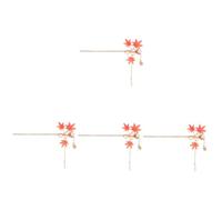 TENDYCOCO 4pcs Ancient Costume Maple Leaf Hairpin Chopsticks Women Hair Chopstick Girl Hair Chopstick Chinese Style Hair Chopstick Hair Accessories for Girl Women Hair Accessories Alloy