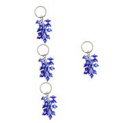 TENDYCOCO 4pcs Devil's Eye Key Car Accesories Hamsa Keychain Evil Eye Charm Eyeball Keychain Evil Eye Protection Charms Car Key Chain Pendant Key Ring Evil Eye Beads Keyring Key Chains Metal