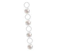 TENDYCOCO 4pcs Grandma Keychain Grandma Stocking Stuffers Stocking Stuffers for Grandma from Grandchildren Keyring for Grandmother The Key Fob Stainless Key Buckle Stainless Steel
