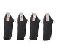 TENDYCOCO 4pcs Portable Insulated Milk Bottle Tote Pouch Black Compact Breastmilk Carrier for Travel and Storage for Nursing Moms The Go
