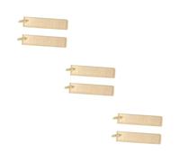 TENDYCOCO 6 Pcs Copper Ruler Mini Key Ring Vintage Straight Ruler Bookmark Retro Geometry Decorative Keyring School Mini Outdoor Keyring Key Fob Brass