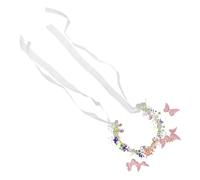TENDYCOCO Butterfly Flower Crown Headpiece for Girls Fairy Headpiece Accessories Floral Headband
