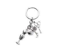 TENDYCOCO Elegant Costume Designer Keychains Button Ruler Key Rings Durable and Fashionable for Everyday Use