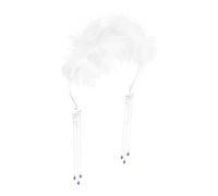 TENDYCOCO Fairy Headband Plume Tassel Hair Accessory Bridal Wedding Party Headpiece Women