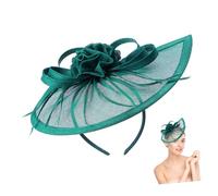 TENDYCOCO Fashionable Dress Hats for Women Wedding Hat Bridal Fascinators Light Weight and Comfortable Headwear for Evening Events Photographs and Parties 1pc Green