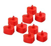 TENDYCOCO Flameless LED Tea Light- 10 PCS Heart Shape LED Candle Light Battery Operated Tealights Votive Candles for Valentines Day Wedding Table Decor