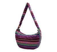 TENDYCOCO Hippie Bag Canvas Floral Shoulder Bag Hobo Soulder Purse Large Crossbody Bag for Women Ladies