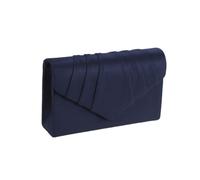 TENDYCOCO Navy Velvet Clutch Bag for Evening Dinner Party Wedding Minimalist Design Magnetic Snap Large Capacity Hand Feeling Elegant