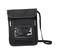 TENDYCOCO Passport Storage Bag Neck Wallet for Travel Holder Wallet Travel Passport Holder Neck Travel Passport Wallet Crossbody Purses Water-Resistant Passport Holder Travel Cash Black