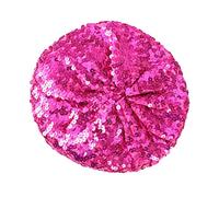 TENDYCOCO Sequin Beret Hat Shining Beanie Cap Sparkle Beanie Hat Fashion Beret for Women