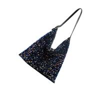 TENDYCOCO Shoulder Messenger Bag Black Purse for Women Wallet Purses for Women Crossbody Evening Purses for Women Formal Bling Purses Women s Hobo Handbags Rainbow Sequins Shoulder Bag Black