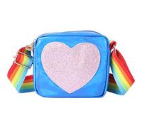 TENDYCOCO Sparkly Kids Purse Sequin Crossbody Bag Glitter Crossbody Purse Heart Girl