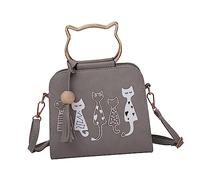 TENDYCOCO Women Crossbody Bag Grey Pu Sling Bag Adjustable Strap Casual Shoulder Pouch for Everyday Use