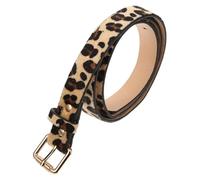 TENDYCOCO Women's Leopard Print Belt Stylish Faux Leather Waist Belt Metal Buckle for Jeans and Dresses Fashionable Accessory for Casual Wear