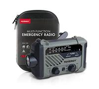Tenergy Multifunctional Hand Crank Weather Radio with LED Flashlights, SOS Alarm, Cell Phone Charger, AM/FM/NOAA Radio Frequencies, Ideal for Emergencies