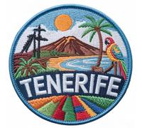 Tenerife_ Canary Islands Patch Embroidered Iron-on/Sew-on Badge (3 Inch) Travel Spain Souvenir Island Vacation Emblem Holiday Gift Patches