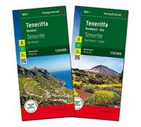 Tenerife North and South, Walking map Set 1:50.000