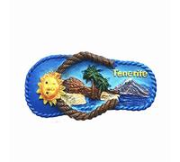 Tenerife Spain 3D Flip Flops Refrigerator Magnet Resin Travel Souvenirs,Handmade Home & Kitchen Decoration Tenerife Fridge Magnet Collection Gift