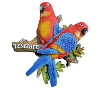 Tenerife Spain 3D Parrots Fridge Magnet Souvenir Gift,Resin Handmade Tenerife Refrigerator Magnet Home & Kitchen Decoration Collection